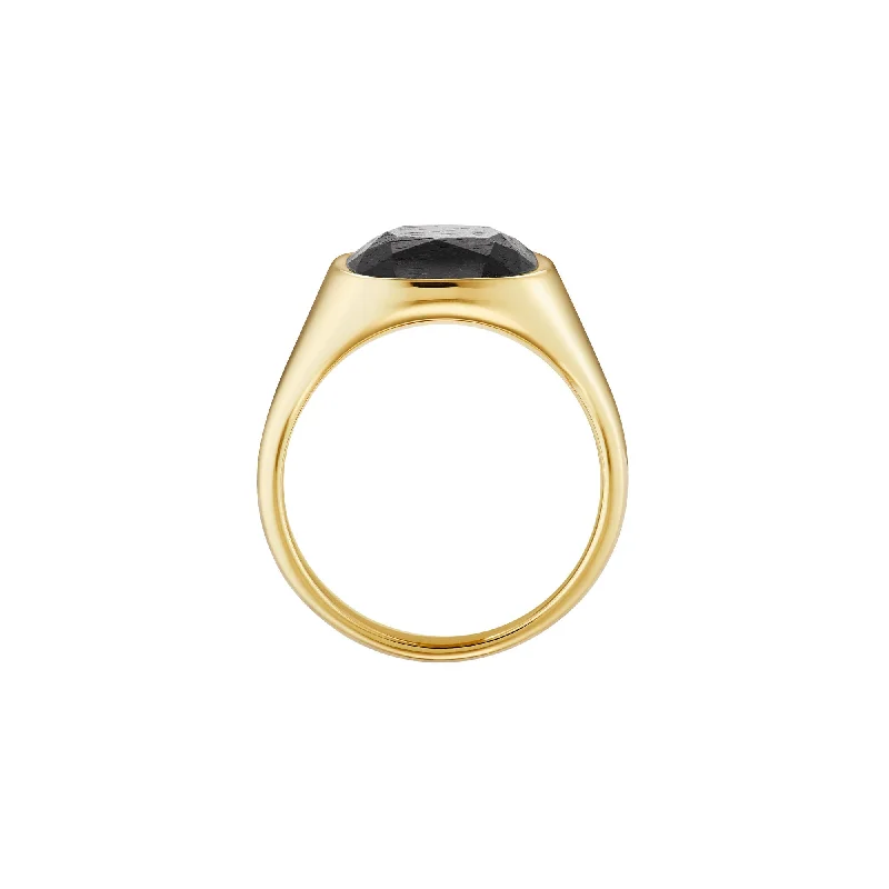 Brethren 18K Gold Ring w. Mpingo