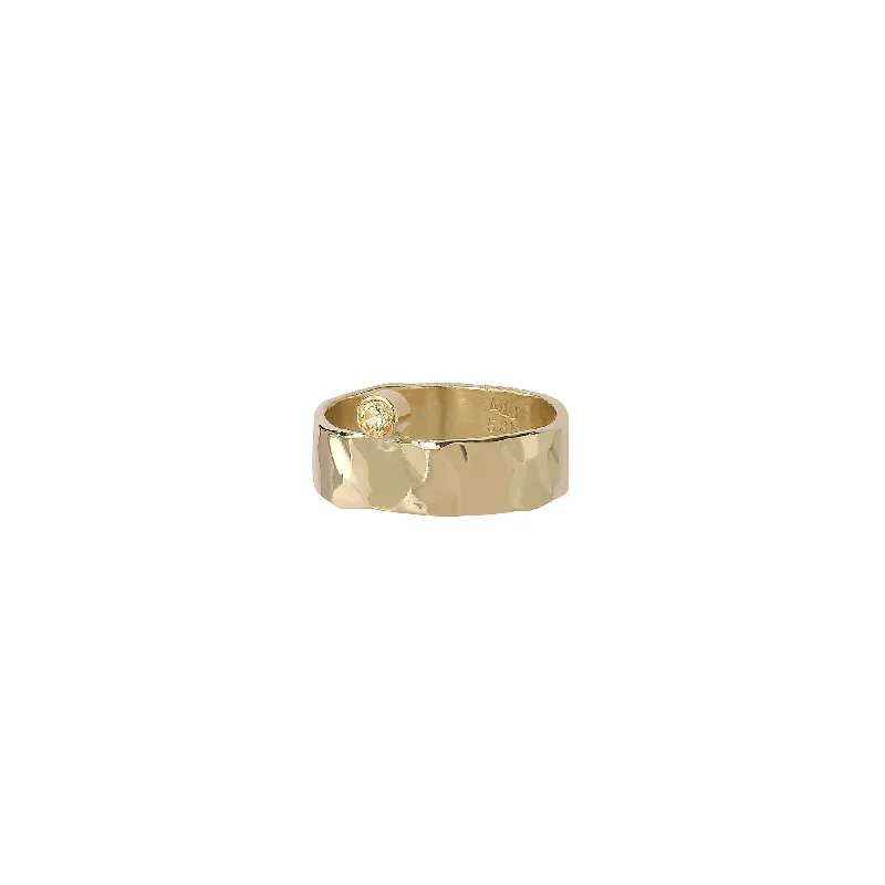 Annie 14K Gold Ring w. Yellow Sapphire