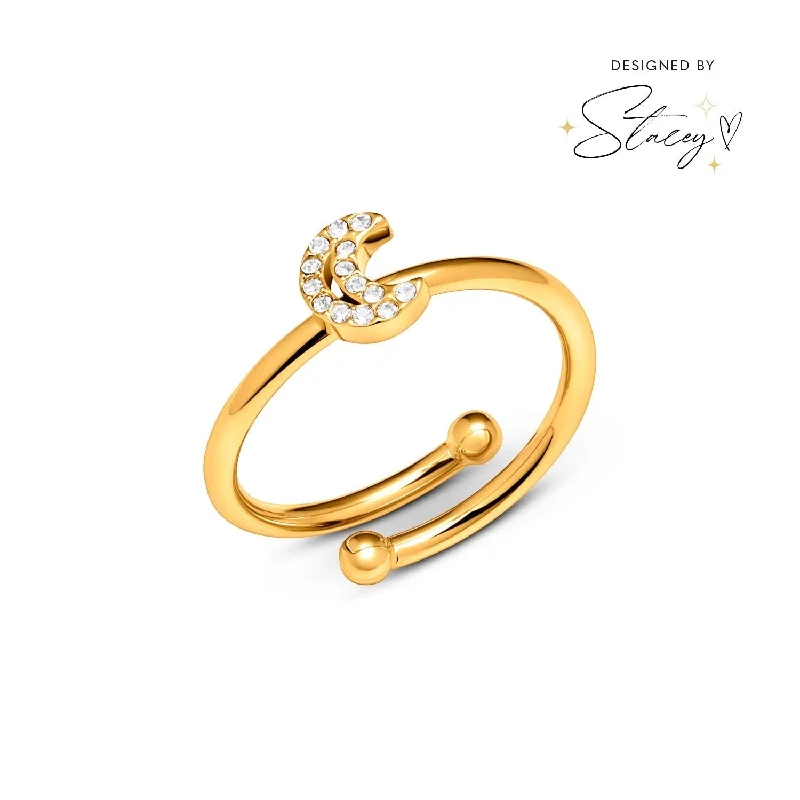 Moon and Back Moon Ring (Gold)