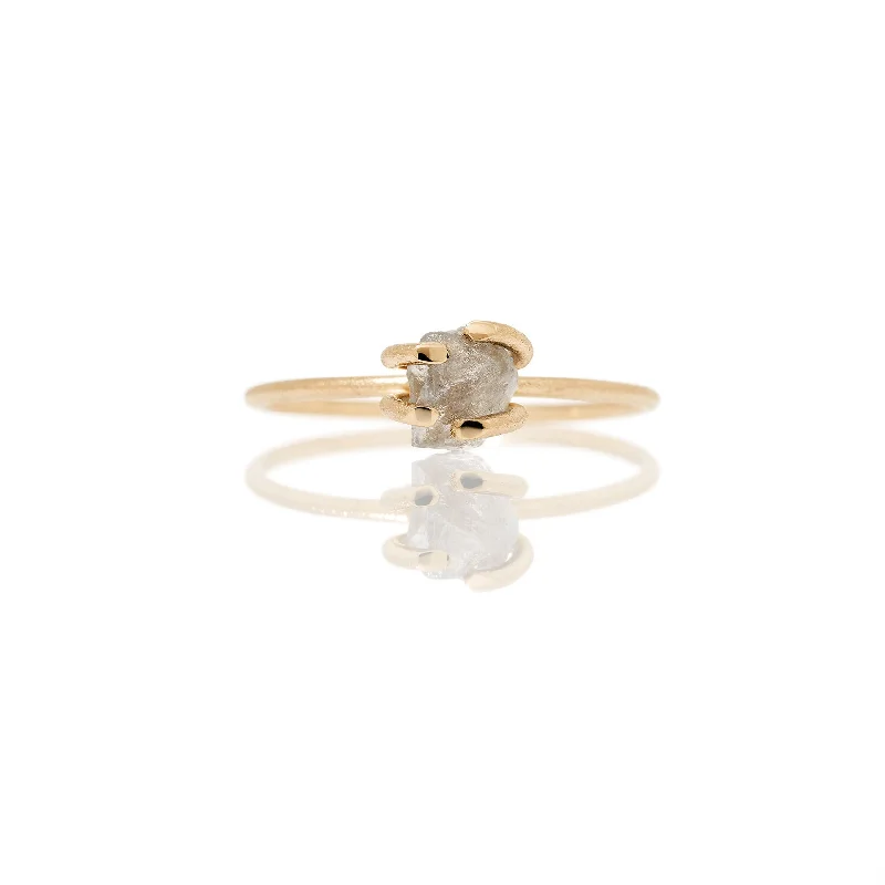 Trending Jewelry Styles Now At Limited-Time Discounts GLOW Rough 14K Gold Ring w. Sapphire