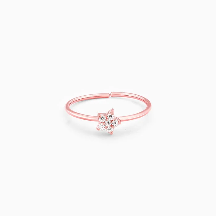 Rose Gold Star Constellation Ring