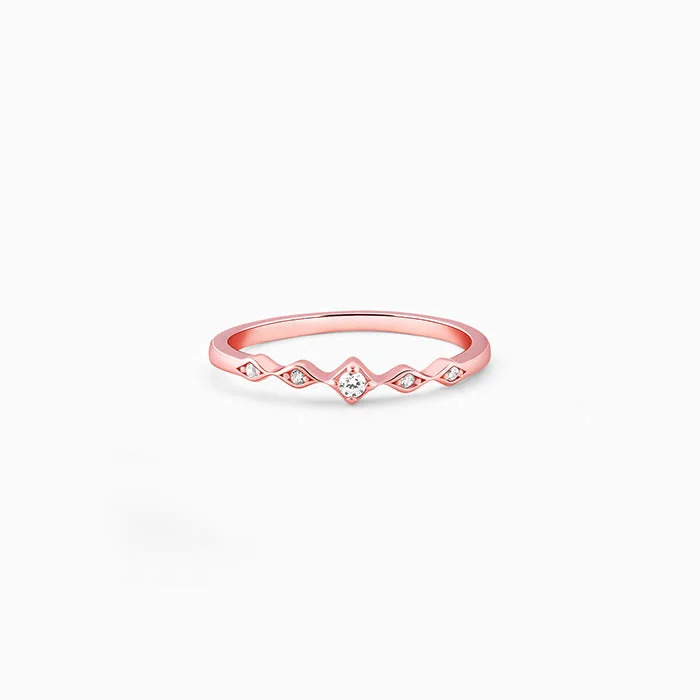 Exclusive Jewelry Sale – Sparkle For Less Rose Gold Flamme Ring