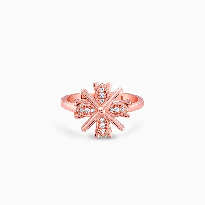 Rose Gold Floral Dreams Ring