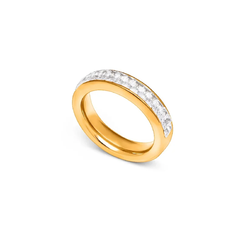 Trending Jewelry Styles Now At Limited-Time Discounts Shine On Crystal Band Ring (Gold)