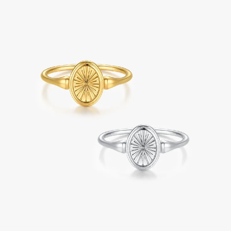 Limited-Stock Jewelry Sale – Once It's Gone, It's Gone Sunburst Signet Ring (Greek Inspired Collection)