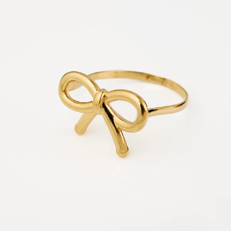 Infinity Gold Knot Ring In 9K Yellow Gold