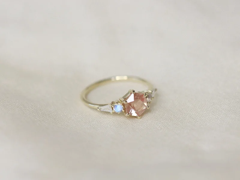 Grab Your Favorite Jewelry At The Lowest Prices The Sun and Moon Huntington Ring in Oregon Sunstone