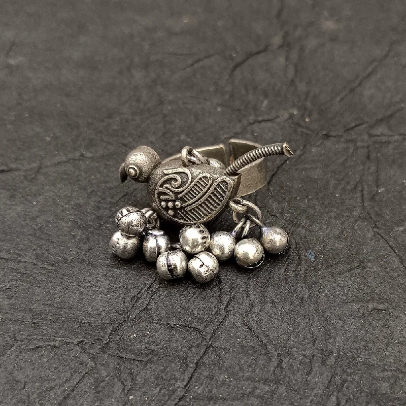 Dainty And Elegant Jewelry Now At Reduced Prices Deep Jewell Oxidised Plated Sparrow Adjustable Ring