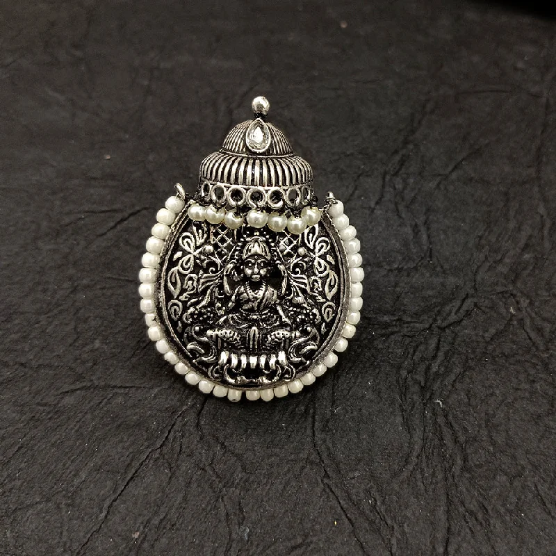 Limited-Time Jewelry Discounts – Shine Without The Splurge Deep Jewell Oxidised Plated Temple Adjustable Ring