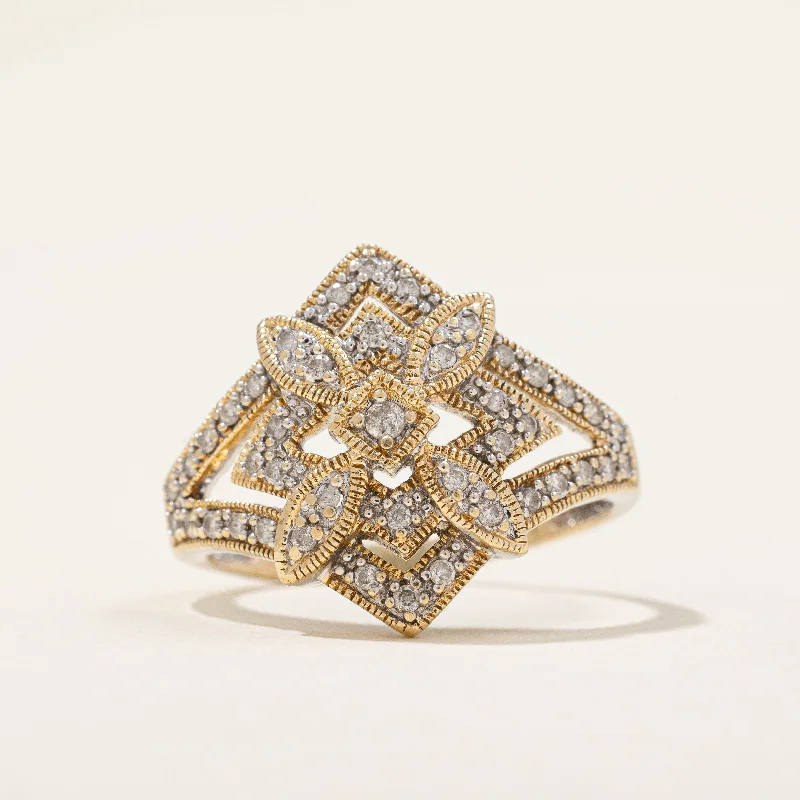 Limited-Stock Jewelry Sale – Once It's Gone, It's Gone Diamond Cocktail Ring | 0.23ctw | SZ 8.75 |