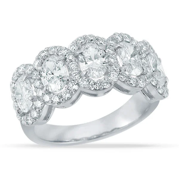 Limited-Stock Jewelry Sale – Once It's Gone, It's Gone Grown Diamond Oval Halo Band in 14K White Gold