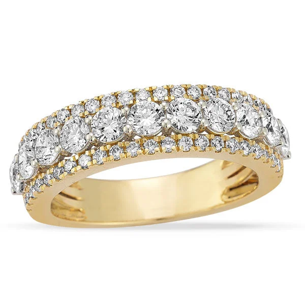 Don't Miss Our Biggest Jewelry Sale Of The Season Grown Diamond Triple Row Band in 14K Two Tone Gold