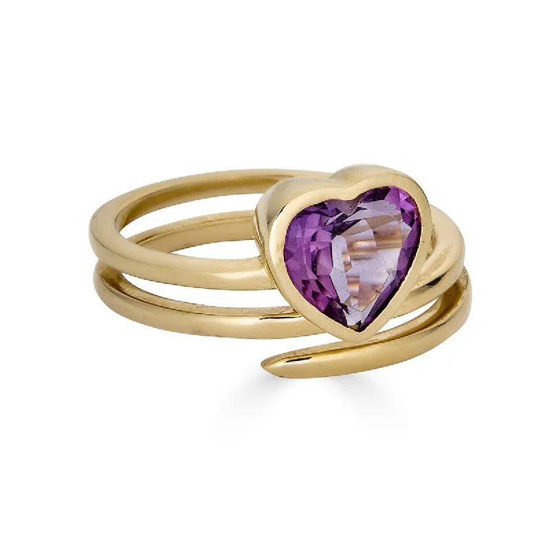 Flash Jewelry Sale – Get Stunning Pieces At Low Prices Heart Amethyst Wrap Ring