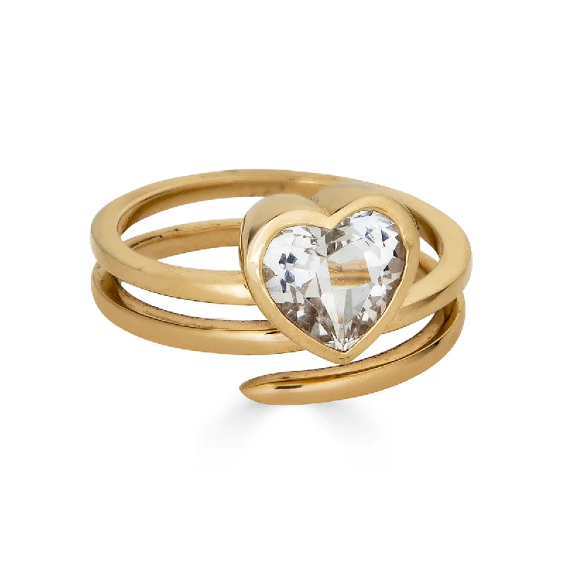 High-End Jewelry, Now More Affordable Than Ever White Topaz Heart Ring