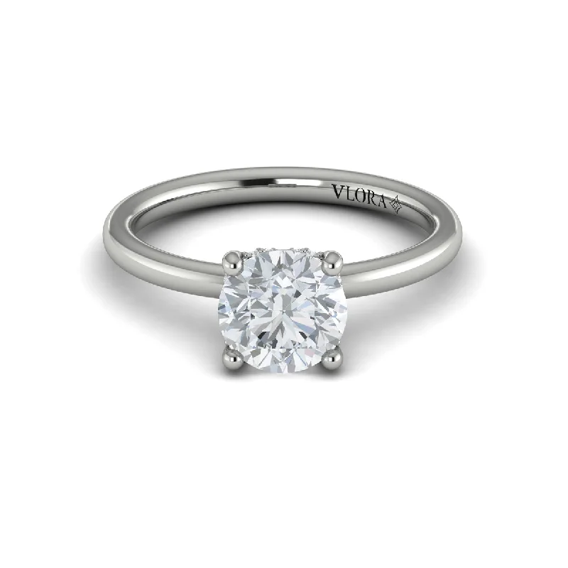 Chic, Trendy, And Affordable Jewelry Sale Hidden Halo Engagement Ring in 14K White Gold