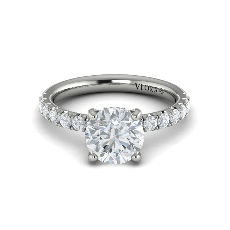 Elegant Designs, Unbeatable Discounts – Shop Jewelry Now Hidden Halo Engagement Ring in 14K White Gold