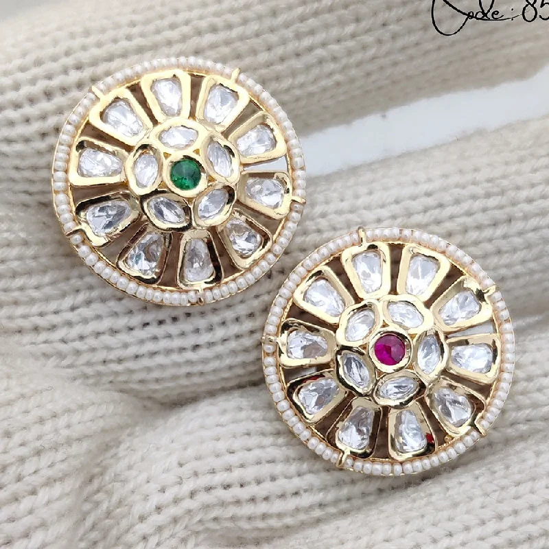 Last Chance To Grab Your Favorite Jewelry At A Discount Jewel Addiction Gold Plated Kundan Adjustable Ring (1 Piece Only)