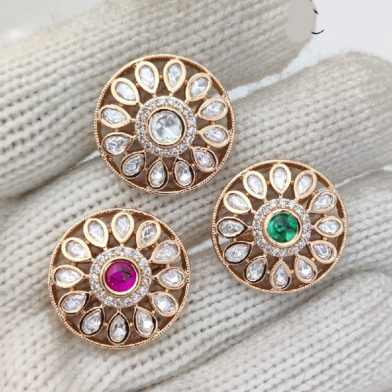 Premium Jewelry Now Available At Special Discounts Jewel Addiction Gold Plated Kundan Adjustable Ring (1 Piece Only)