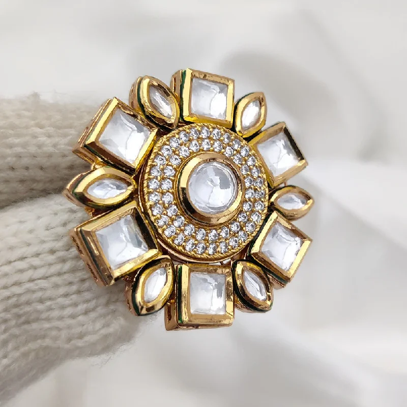 Fine Jewelry, Limited-Time Offers Available Jewel Addiction Gold Plated Kundan Adjustable Ring