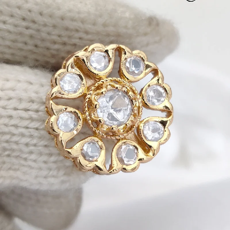 Shop Fine Jewelry With Exclusive Savings Jewel Addiction Gold Plated Kundan Adjustable Ring