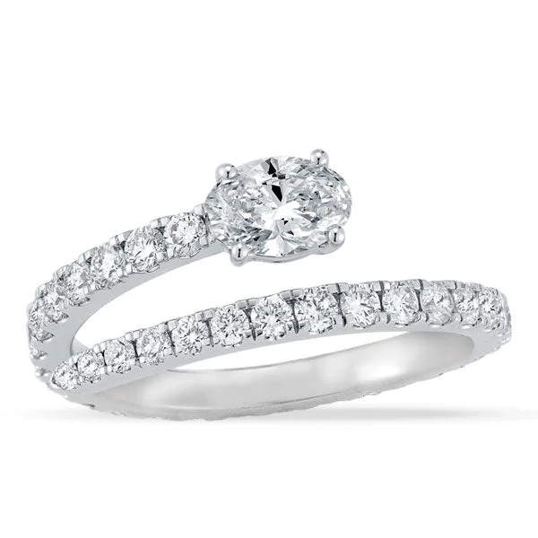 Elegant Jewelry Styles At Budget-Friendly Prices Lab Grown Diamond Bypass Band in 14K White Gold