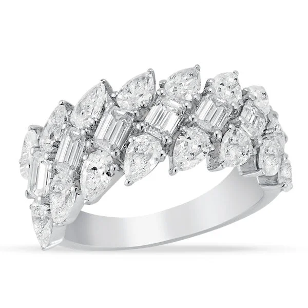 Elegant Jewelry, Affordable Luxury – Shop Now Lab Grown Diamond Multi-Row Band in 14K White Gold