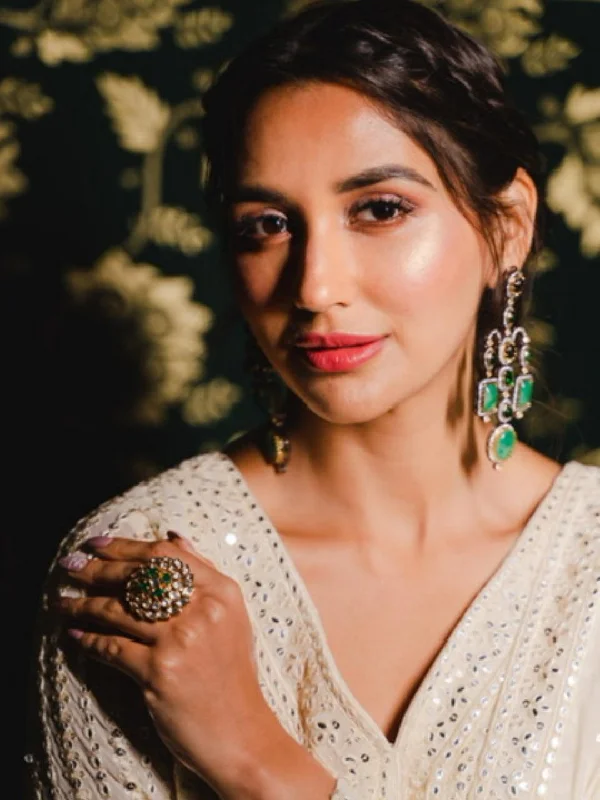 Bestselling Jewelry At Special Promotional Rates Nikita Dutta In Layered Round Kundan Ring