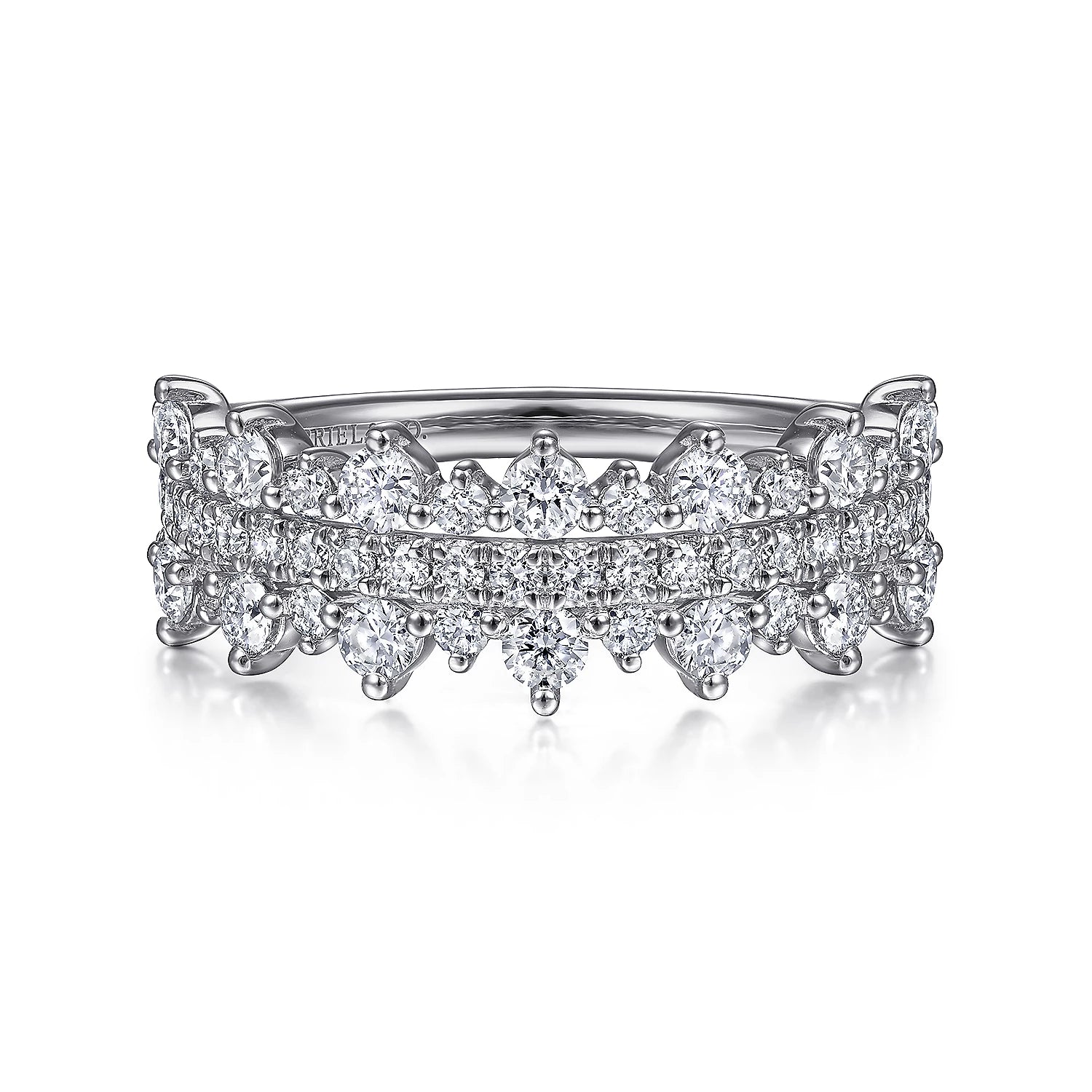 Shop Handcrafted Jewelry At Special Promotional Rates Pave Diamond Ring in 14K White Gold