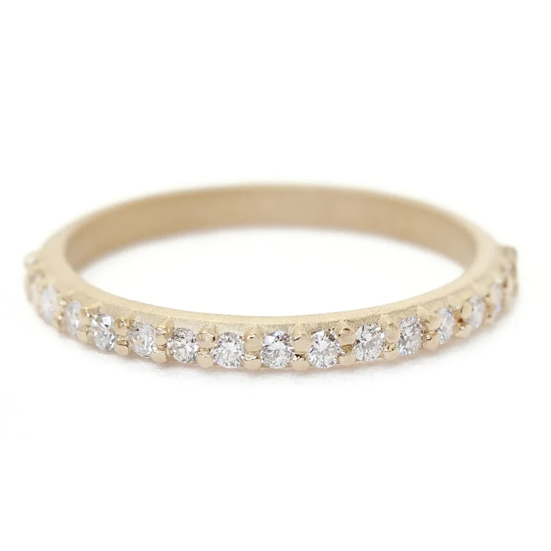 Elevate Your Outfit With Discounted Statement Jewelry Pave Medium Band - 18k Yellow Gold + Diamonds (.23 ctw)