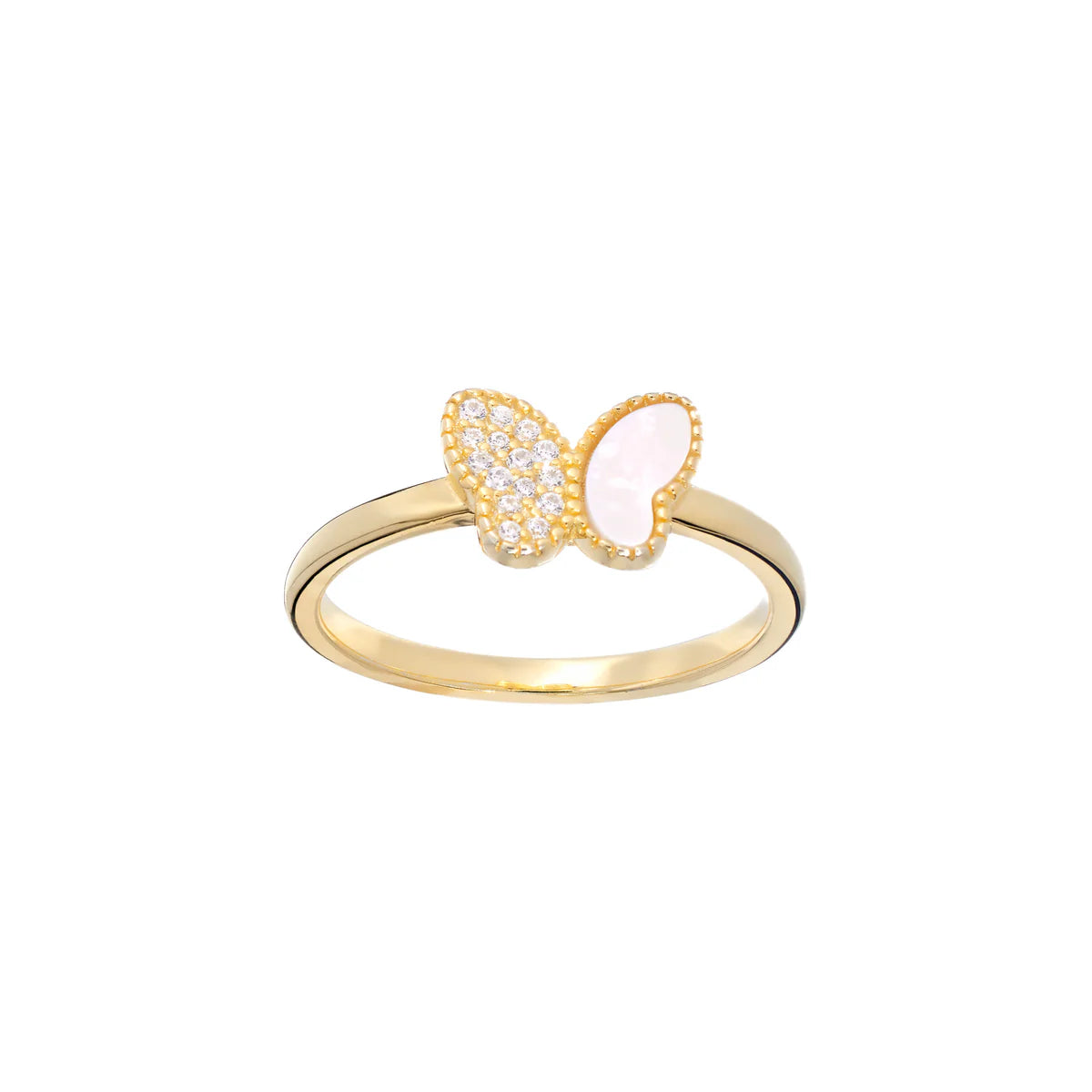 Bestselling Jewelry At Special Promotional Rates Pavé Pearl Butterfly Ring