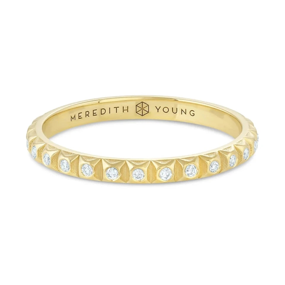 Special Sale On Handcrafted Jewelry – Shop Today Petite Ziggurat Eternity Band - 18k Gold + Diamonds