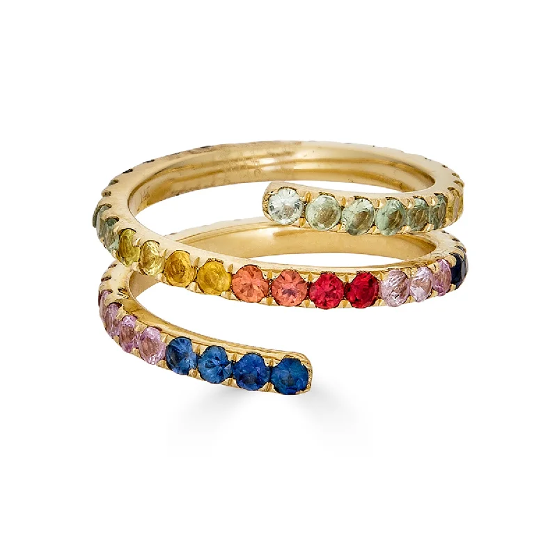 Grab Exquisite Jewelry At The Lowest Prices Rainbow Pave Sapphire Ring