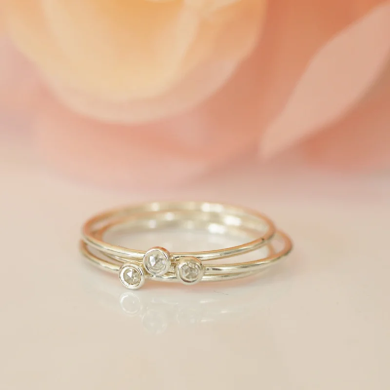 Shine Without Limits – Jewelry Sale Happening Now Gold Rose Cut Diamond Fleck Ring by Christina Kober