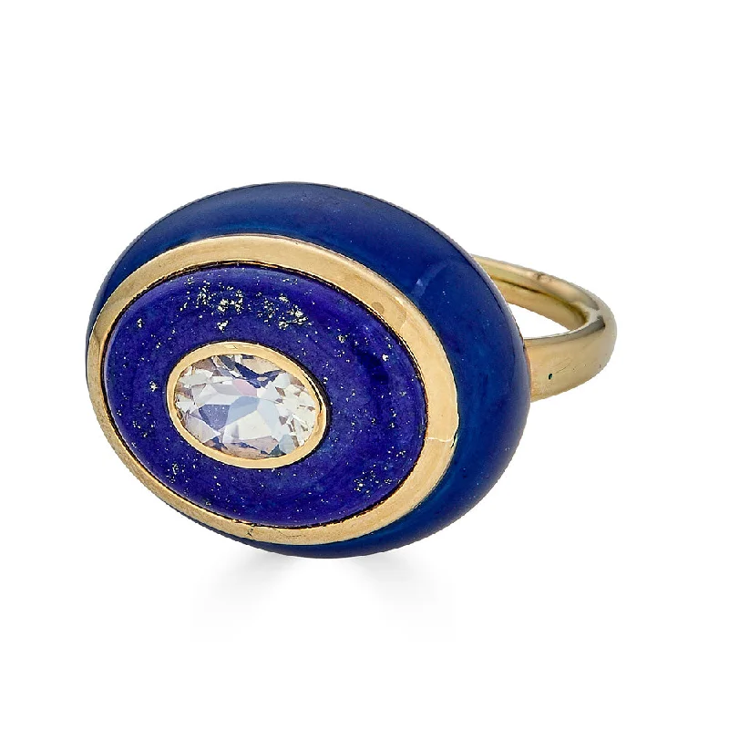 Seasonal Jewelry Deals – Elevate Your Style Royal Blue Enamel Cocktail Ring