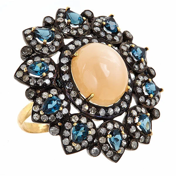 Grab Your Favorite Jewelry At The Lowest Prices Yellow Moonstone Ring