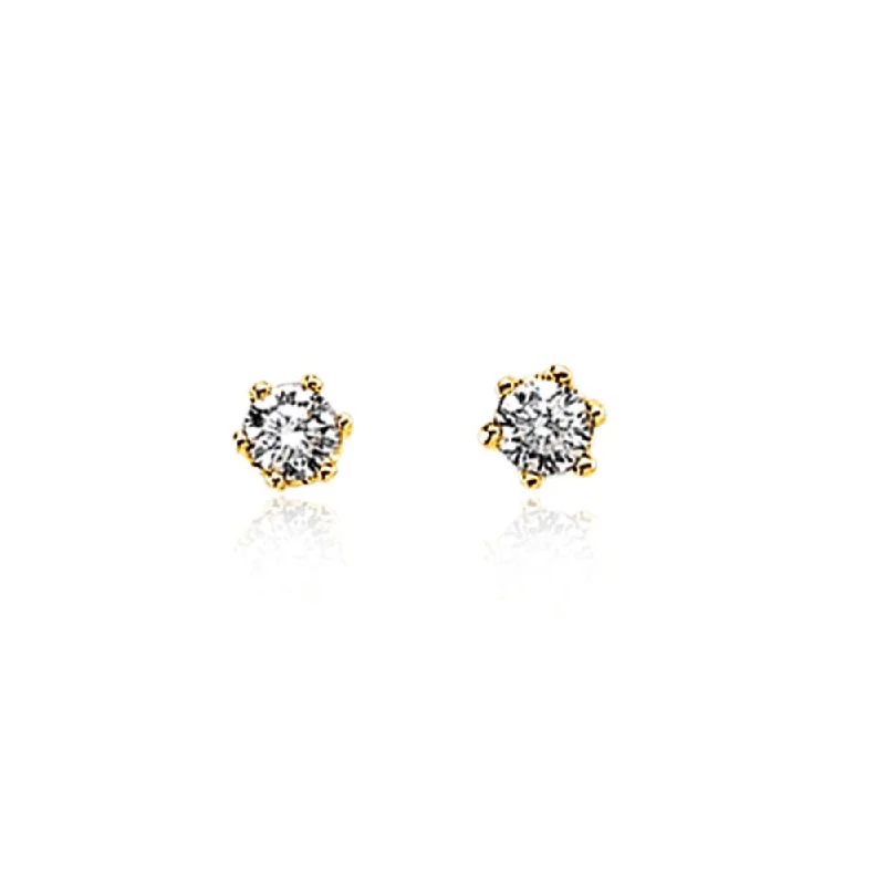 Premium Jewelry, Premium Discounts – Act Fast 1/4 Carat Diamond Stud Earrings - 14k Yellow Gold