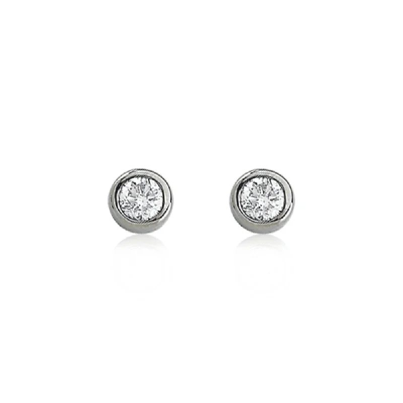 Beautiful Jewelry, Breathtaking Discounts – Hurry In 14k White Gold 4mm 1/2 Cttw Diamond Solitaire Stud Earrings