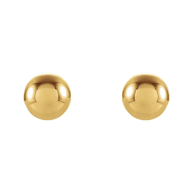 Get The Sparkle You Love At Prices You Adore 14K Yellow Gold Hollow Ball Screw Back Stud Earrings, 3mm to 6mm