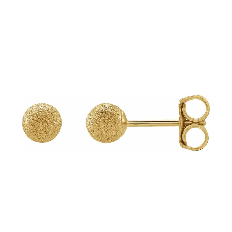 Special Jewelry Deals – Upgrade Your Collection 14K Yellow Gold Stardust Hollow Ball Stud Earrings, 4mm or 6mm