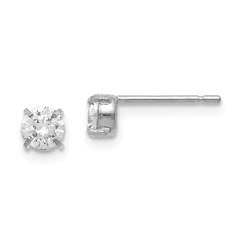 Exclusive Online Discounts On Stylish Jewelry 4mm Cubic Zirconia Stud Earrings in 14k White Gold