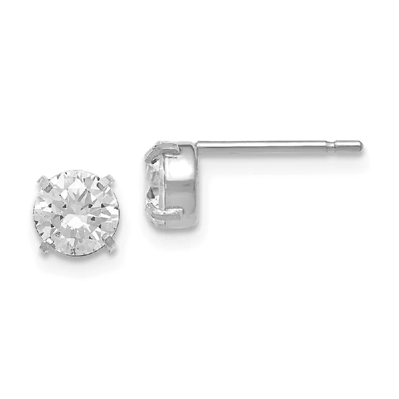 Upgrade Your Collection With Our Limited-Time Jewelry Sale 5mm Cubic Zirconia Stud Earrings in 14k White Gold