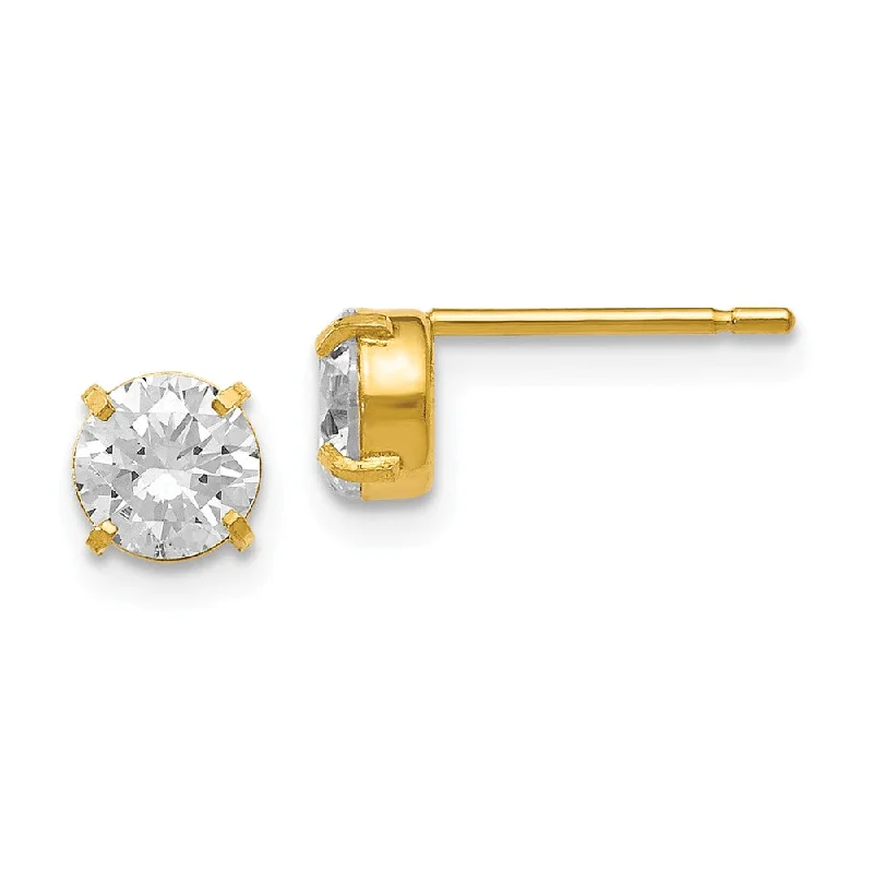 The Jewelry Sale You've Been Waiting For Is Here 5mm Cubic Zirconia Stud Earrings in 14k Yellow Gold