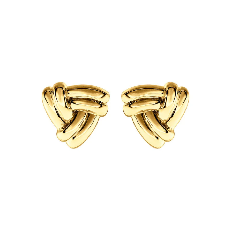 Get The Best Deals On Timeless Jewelry Pieces 8mm Trinity Knot Stud Earrings in 14k Yellow Gold