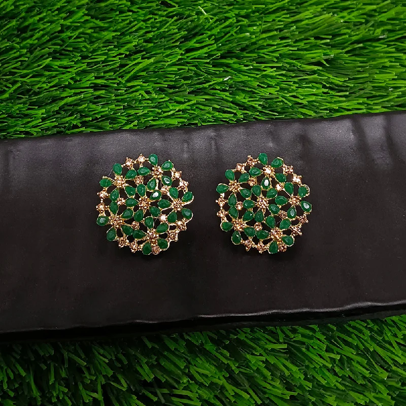 Luxury Jewelry Without The Luxury Price Tag Bhavi Jewels Gold Plated Stud Earrings