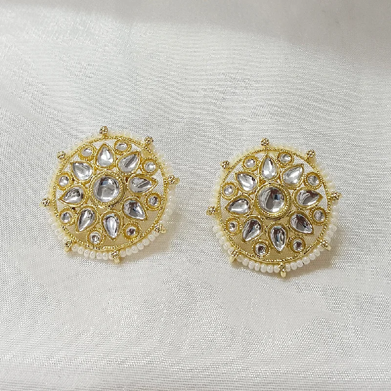 Buy More, Save More On Stunning Jewelry Designs Bhavi Jewels Gold Plated Stud Earrings