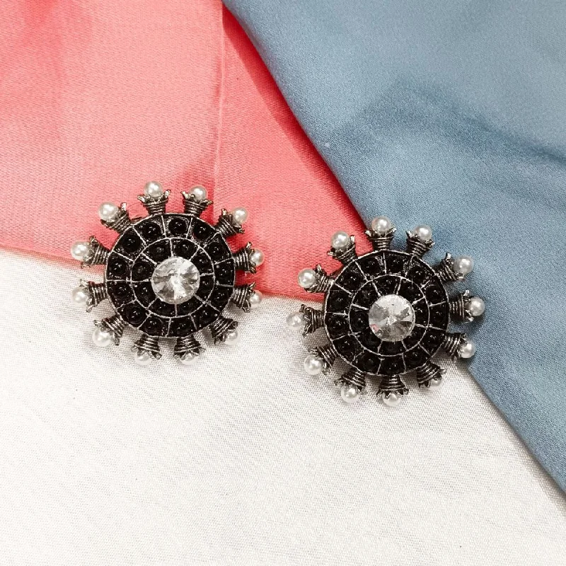 Make Every Moment Shine – Jewelry Discounts Available Bhavi Oxidised Plated Stud Earrings