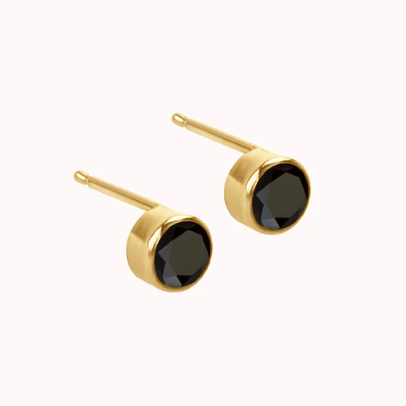 Elevate Your Outfit With Discounted Statement Jewelry Black Onyx Stud Earrings