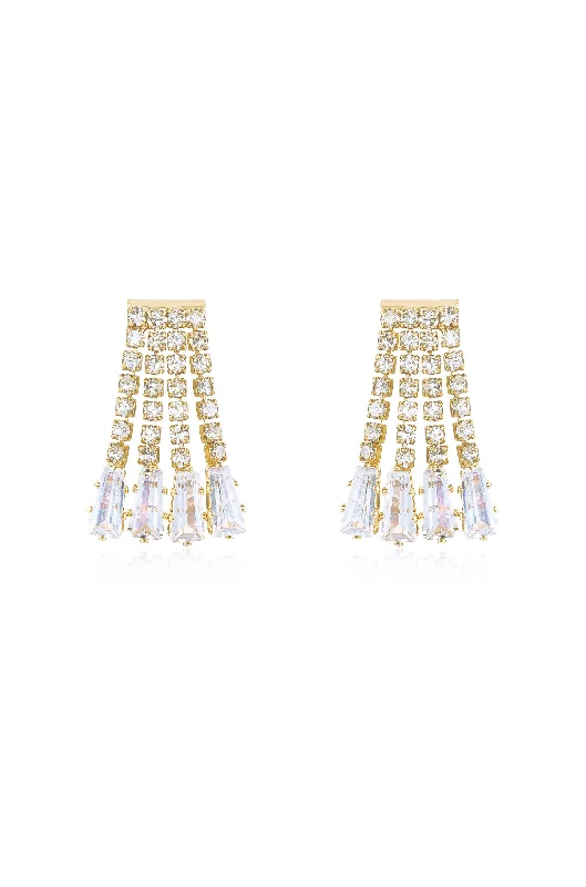 Trending Jewelry Now At Unbeatable Prices Crystal Fringe Dangle Stud Earrings