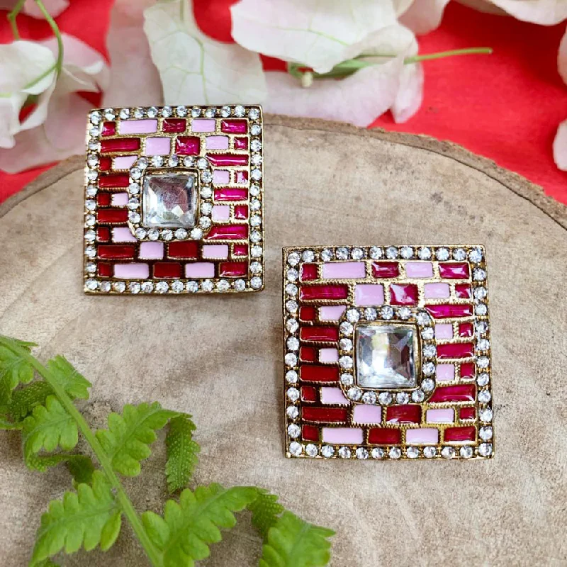 Elegant Jewelry At Unbeatable Offers – Shop Before It's Gone Deep Enterprises Meenakari Stud Earrings (Assorted Colors)