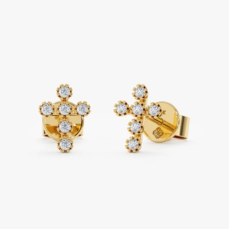 Shop Trending Jewelry With Exclusive Savings Diamond Cross Stud Earrings, Thea